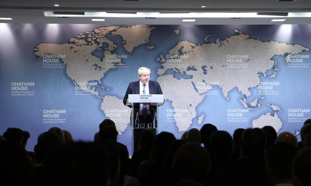 Boris Johnson speaking at Chatham House Boris Johns at Chatham House
