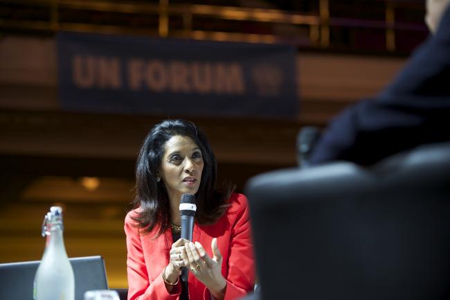 Zeinab Badawi speaks at UNA-UK event